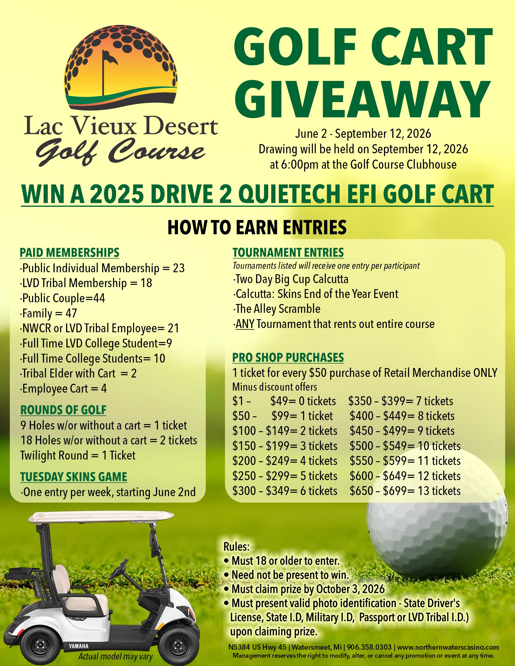 Golf Cart Give Away